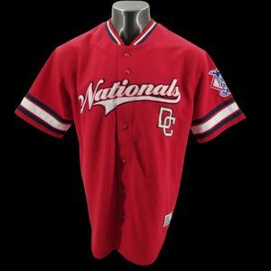 VTG Washington Nationals Nick Johnson Jersey Tru Fan  2000s MLB Stitched  Sz L